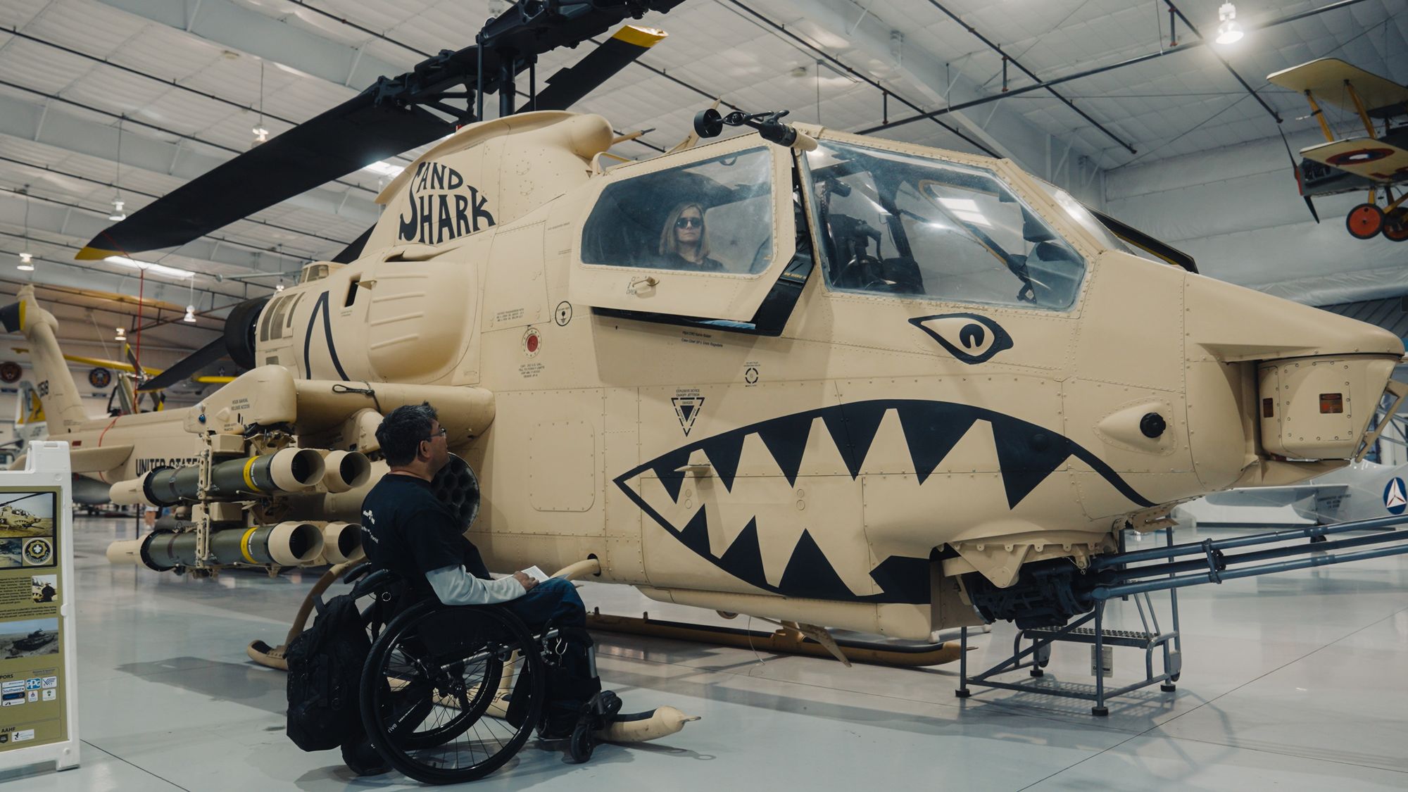 Wheelchair user at Arizona Commemorative Airforce Museum