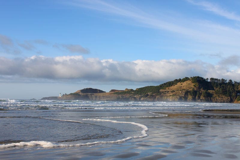 Overlooking the ocean at Agate Beach State Recreation Site