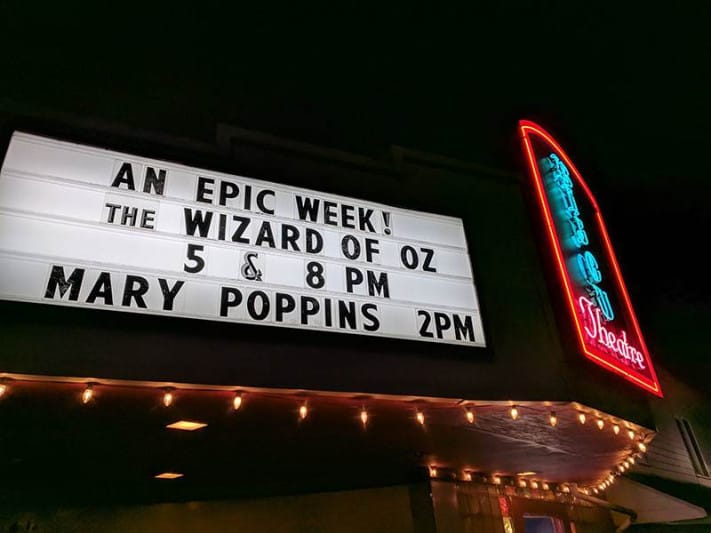 The historic Bijou Theatre in Lincoln City, Oregon