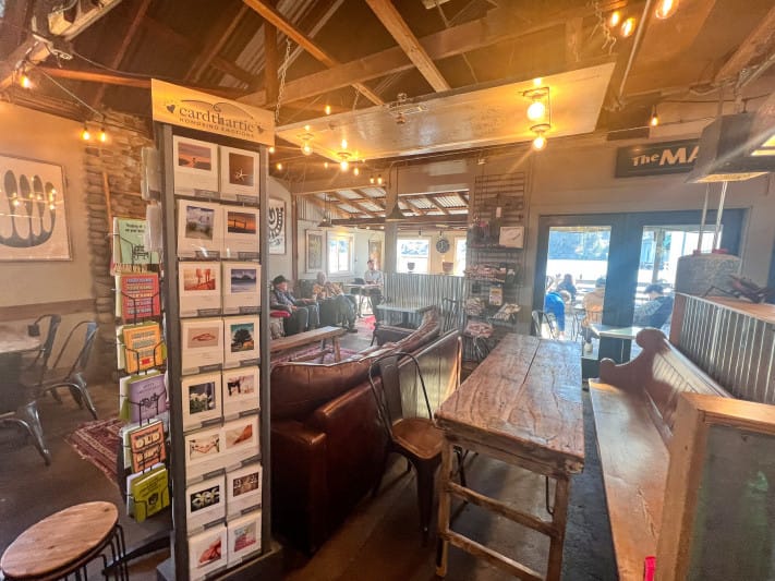 Inside River Roasters cafe in Florence, OR