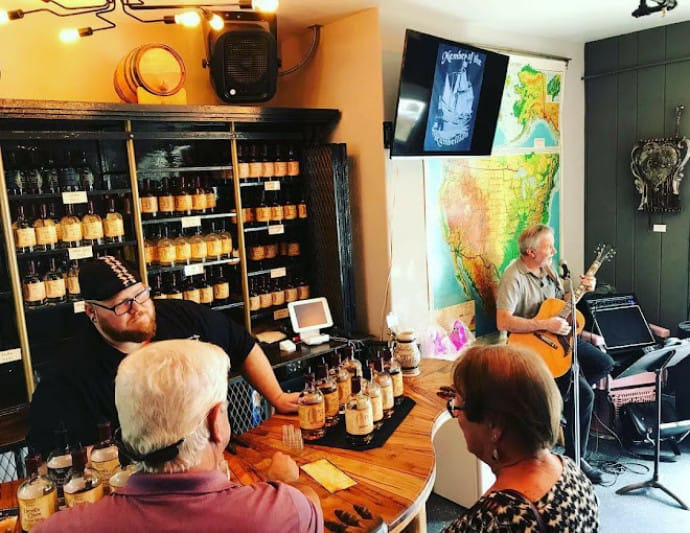 The tasting room at Stillwagon Distillery in Florence, Oregon