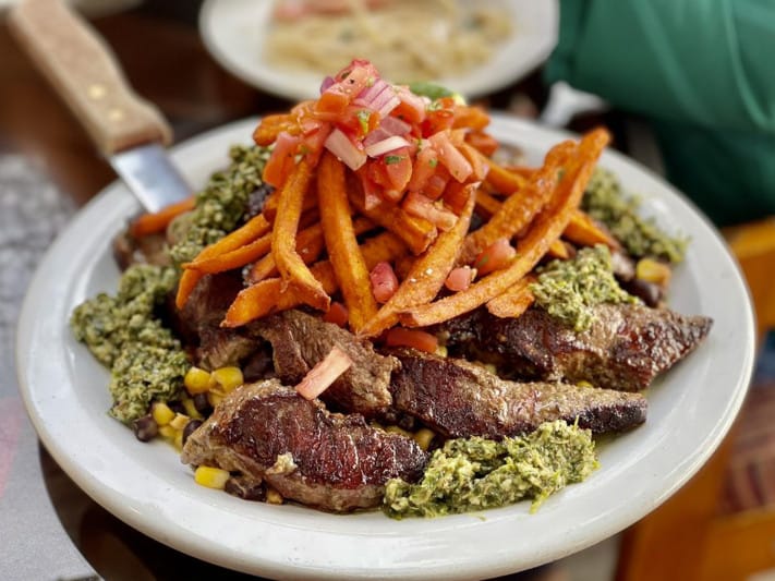 Waterfront Depot Restaurant featuring steak and frites in Florence, OR