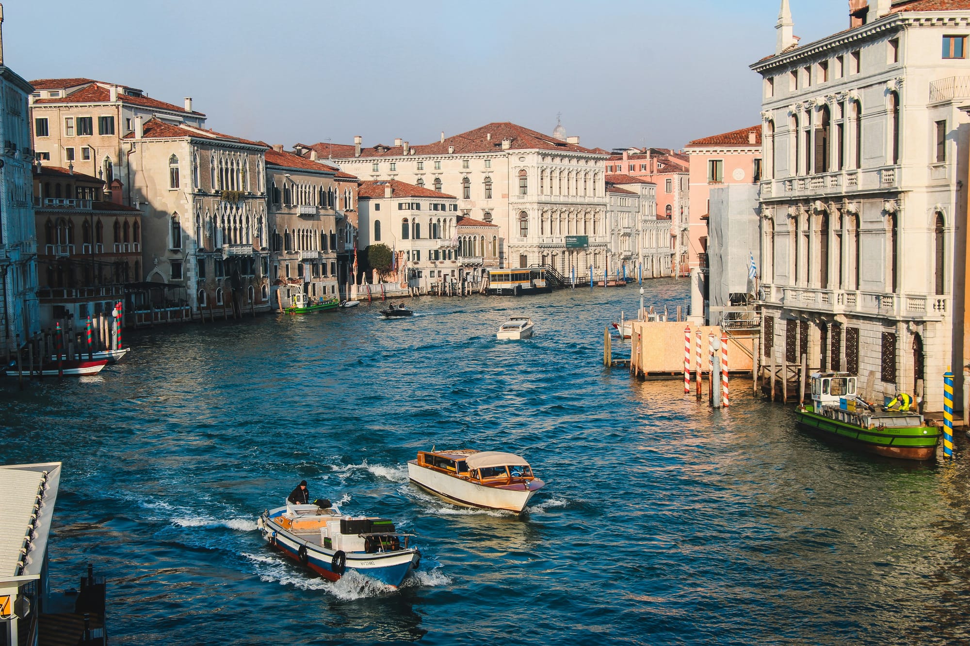 Water taxis in Venice, Italy