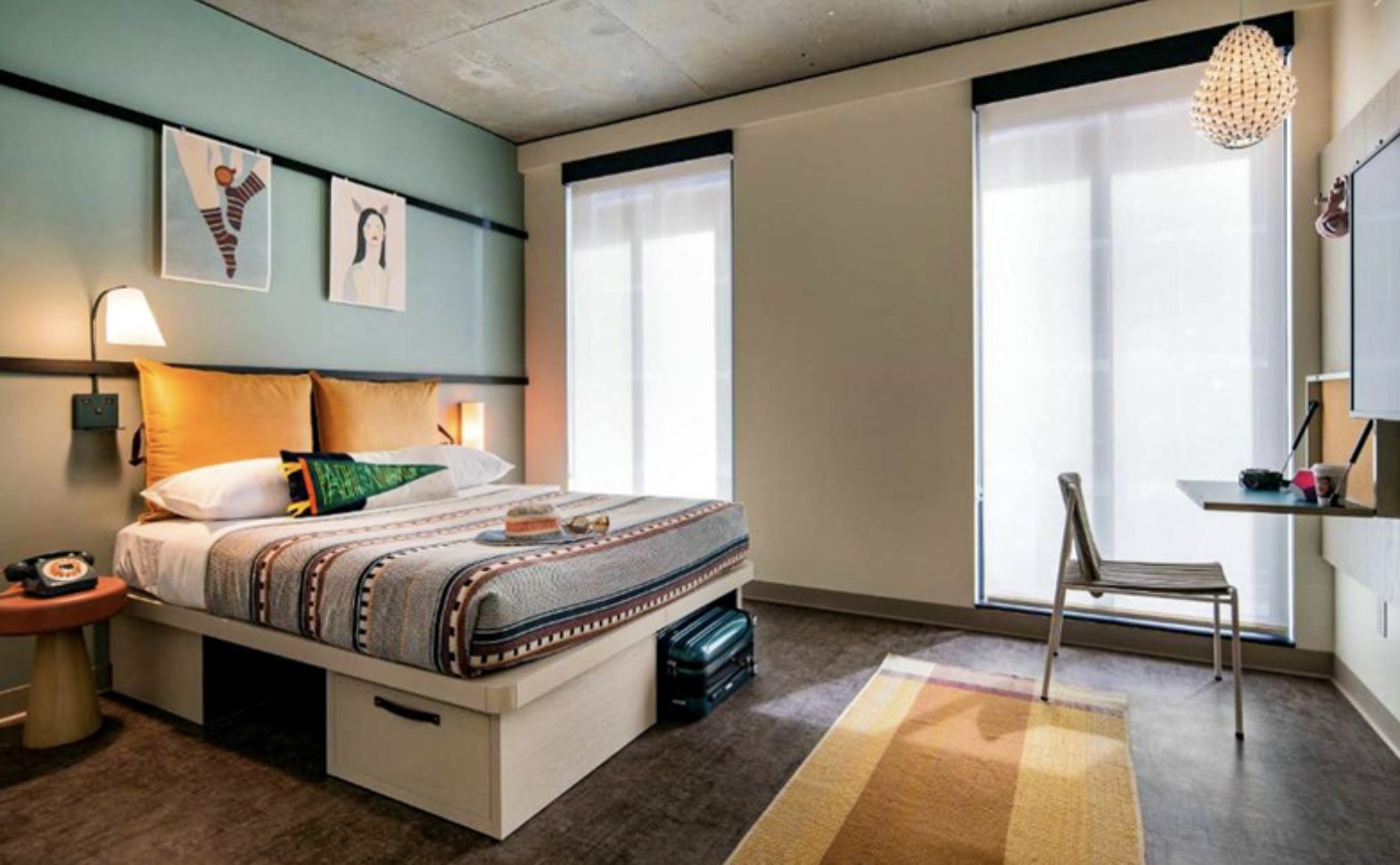 Spacious, accessible room at Moxy Portland Downtown