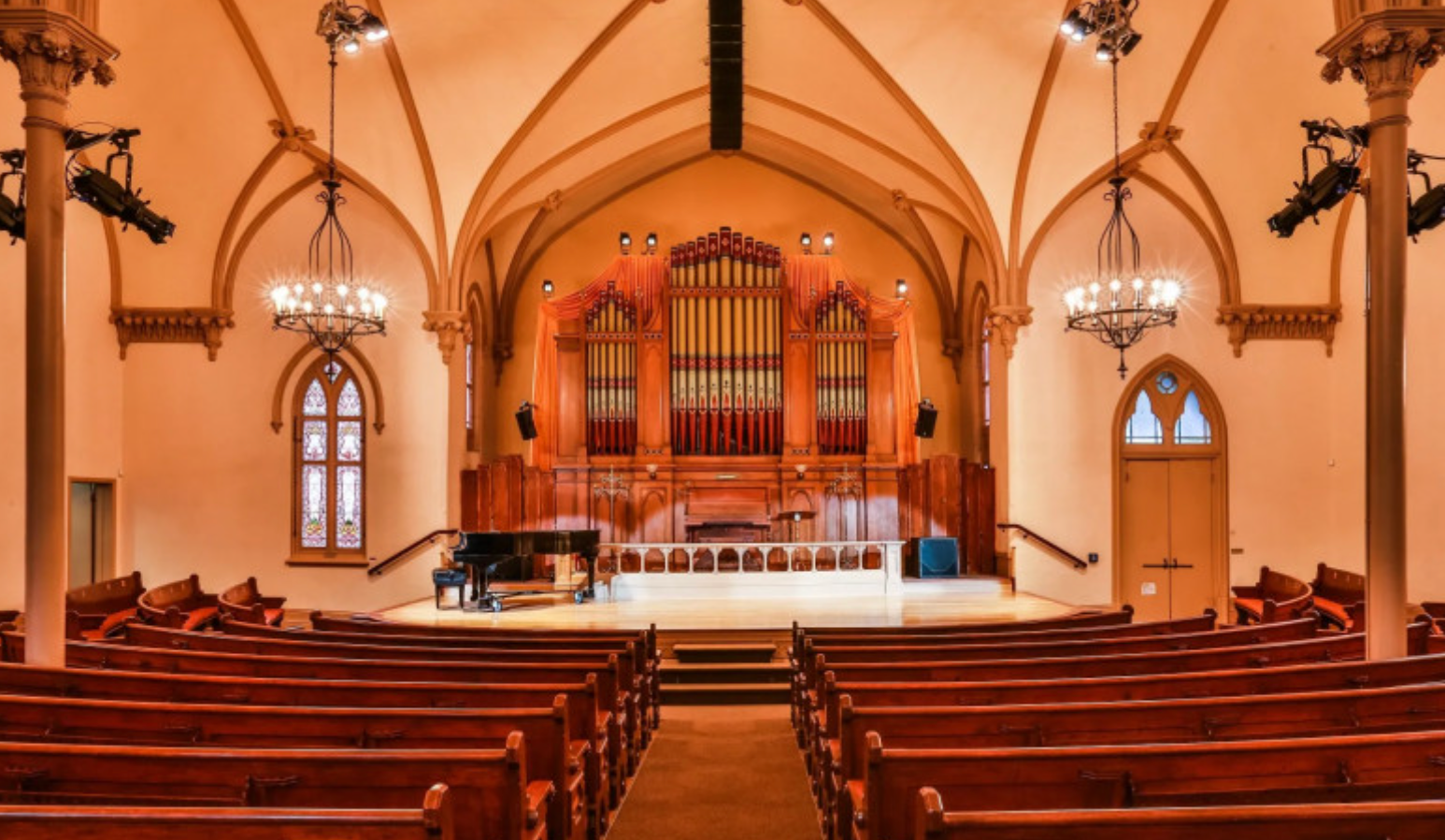 Inside of the Old Church Concert Hall in Portland, OR