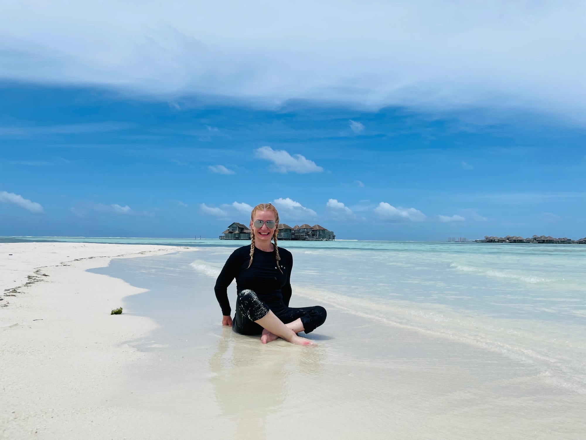 Woman with disability on the beaches of the Malvides