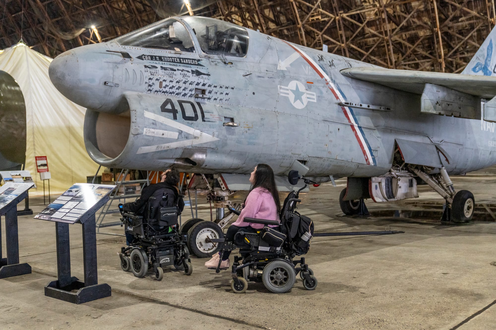 Wheelchair-user at the Tillamook Air Museum