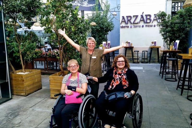 Wheelchair users on a tour in Madrid