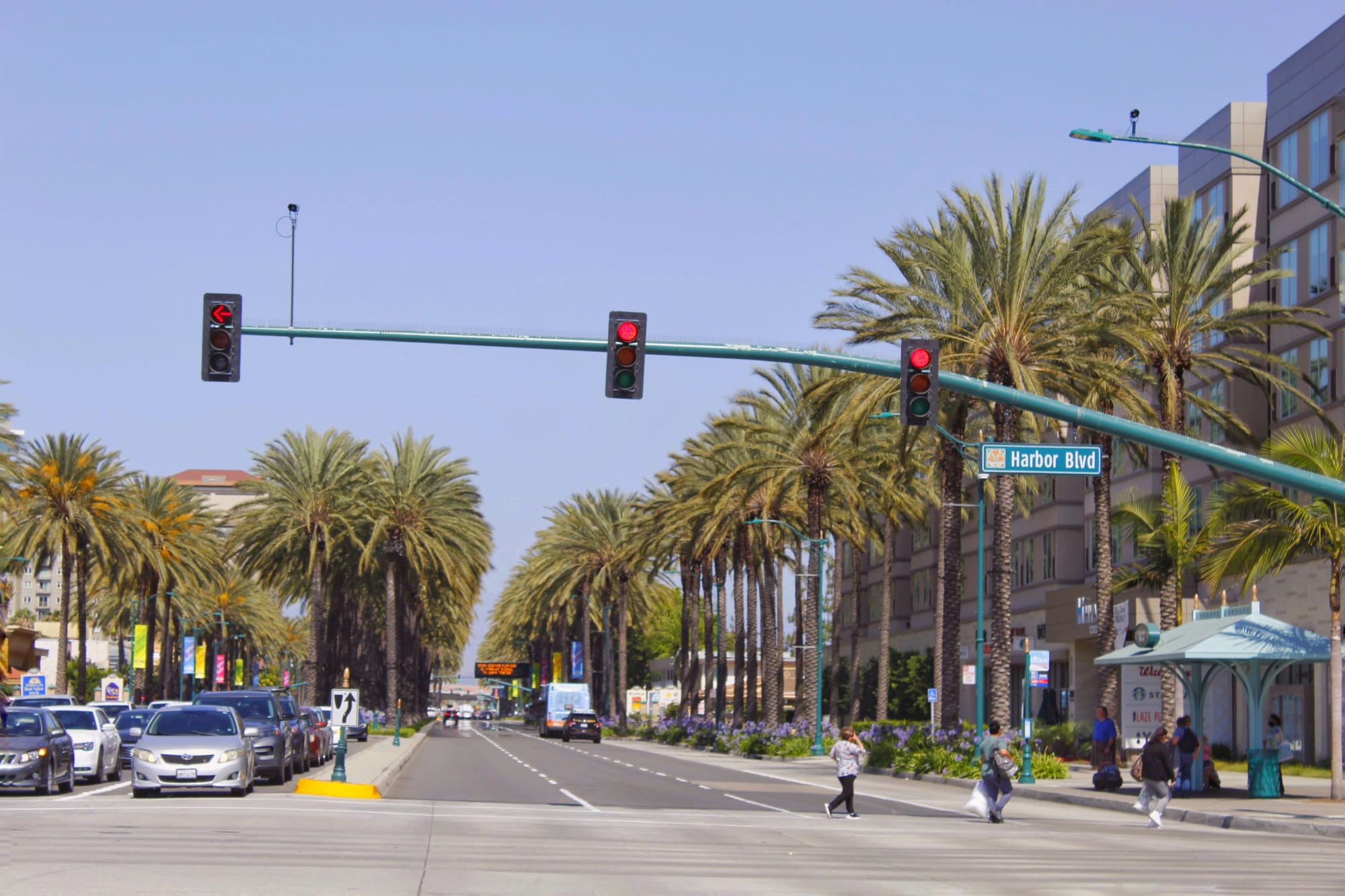 Intersection in Anaheim, CA
