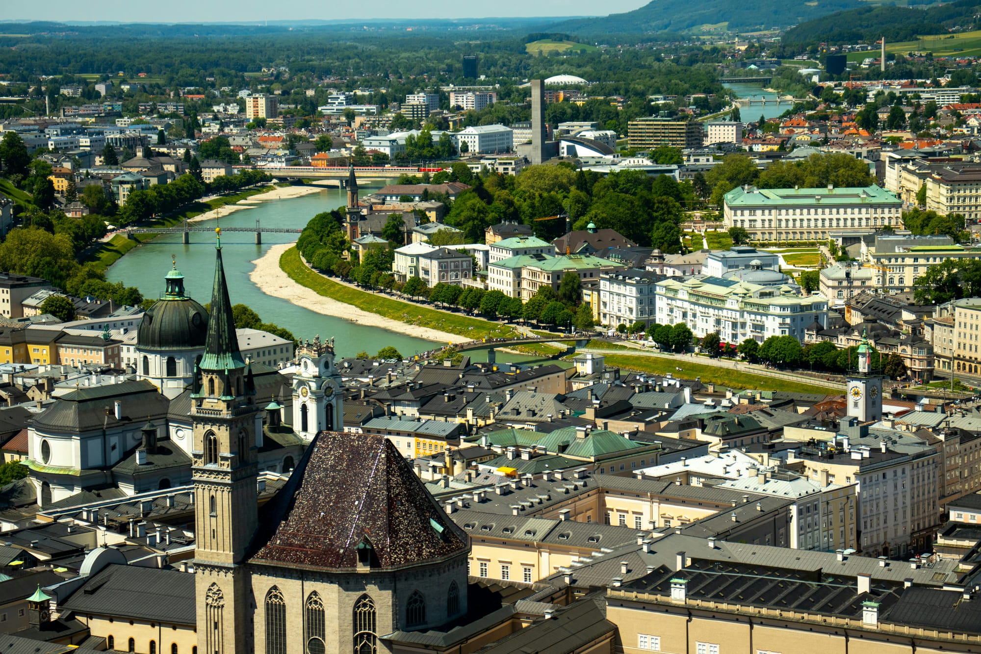 Overlooking the city of Salzburg, Austria