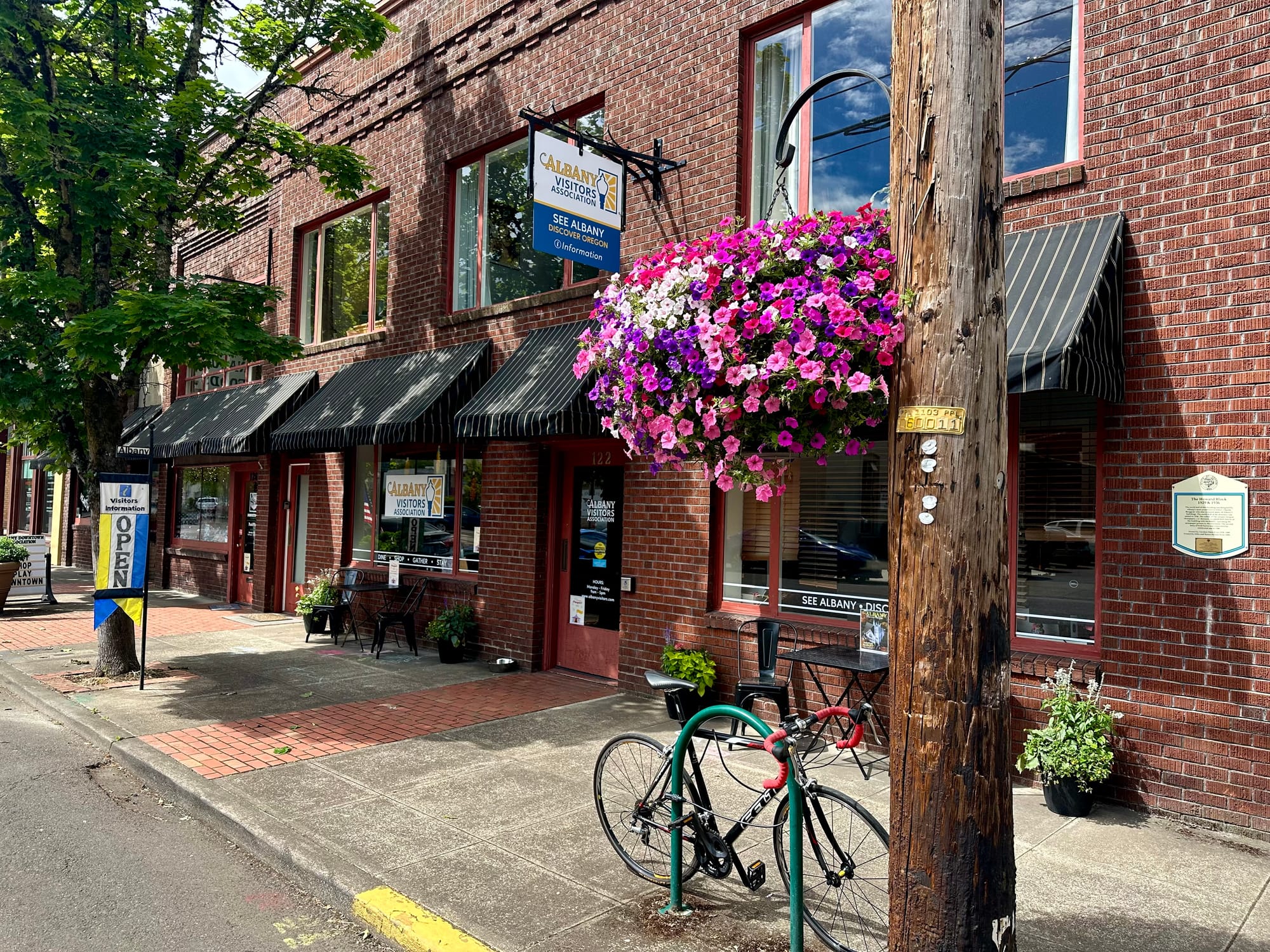 Downtown shops in Albany, Oregon