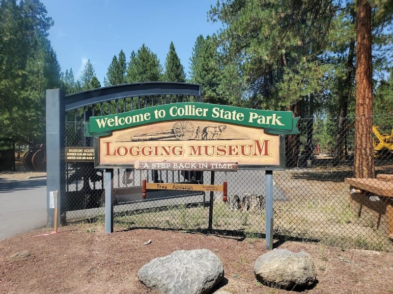 Collier Logging Museum sign