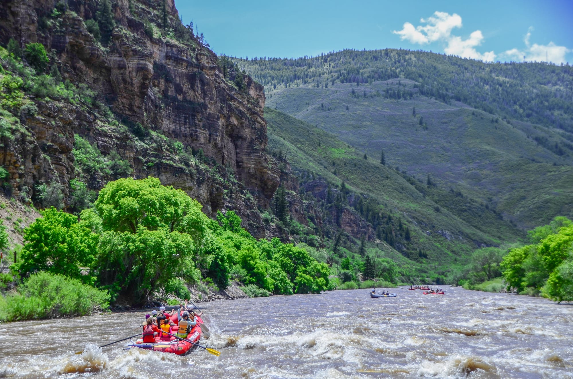White water river rafting in Glenwood Springs, CO