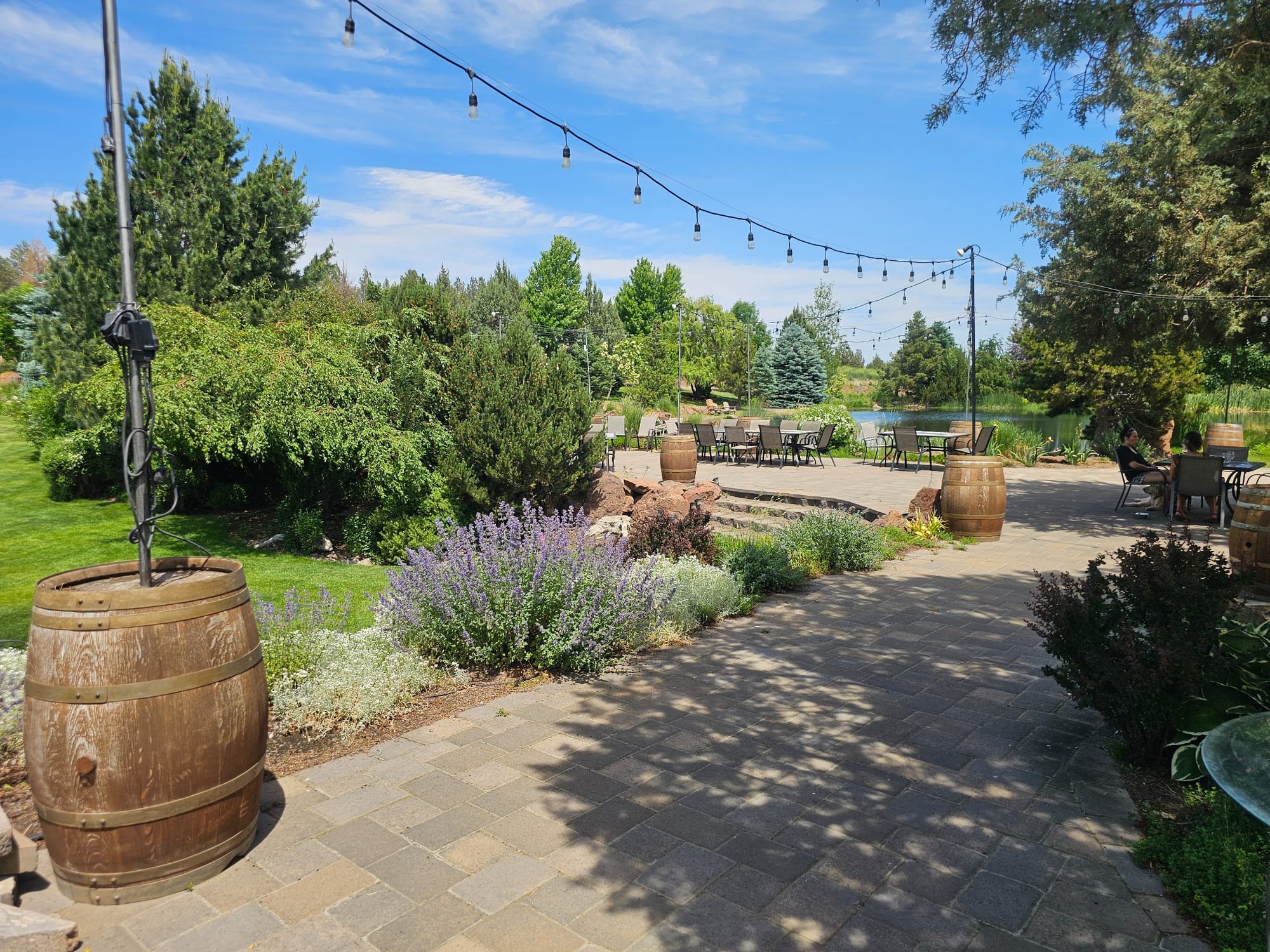 Outdoor patio at Faith, Hope, and Charity Vineyards