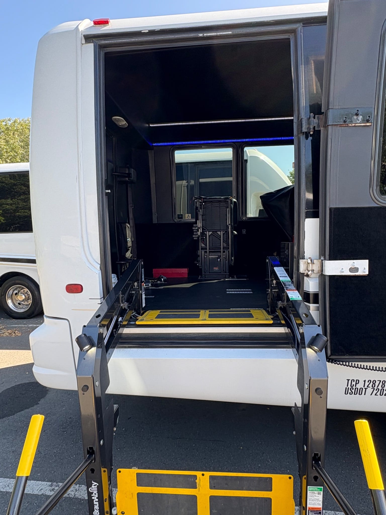 Wheelchair lift at Pure Luxury Transportation in Sonoma
