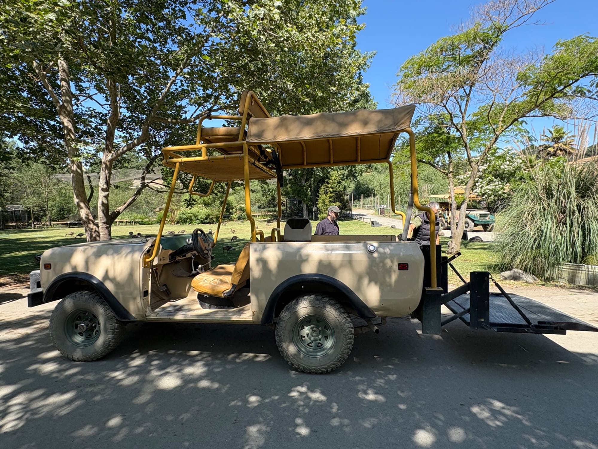 Accessible jeep at Wild Side at Safari West in Sonoma County, CA
