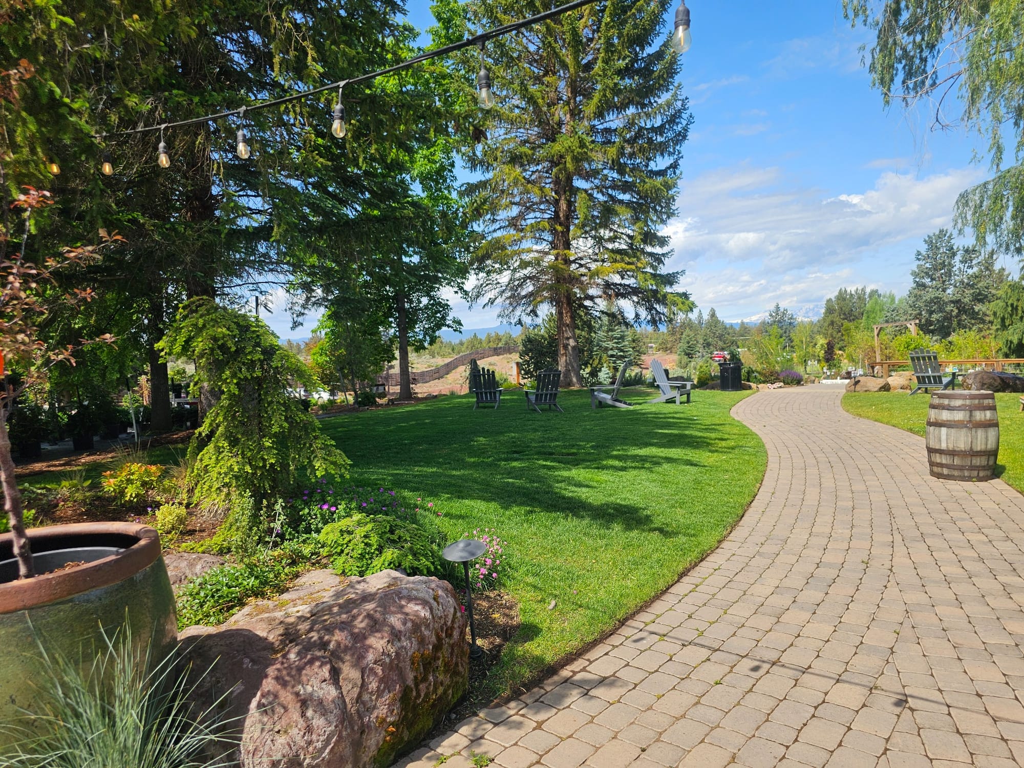 An accessible outdoor path at Schilling's Garden Market