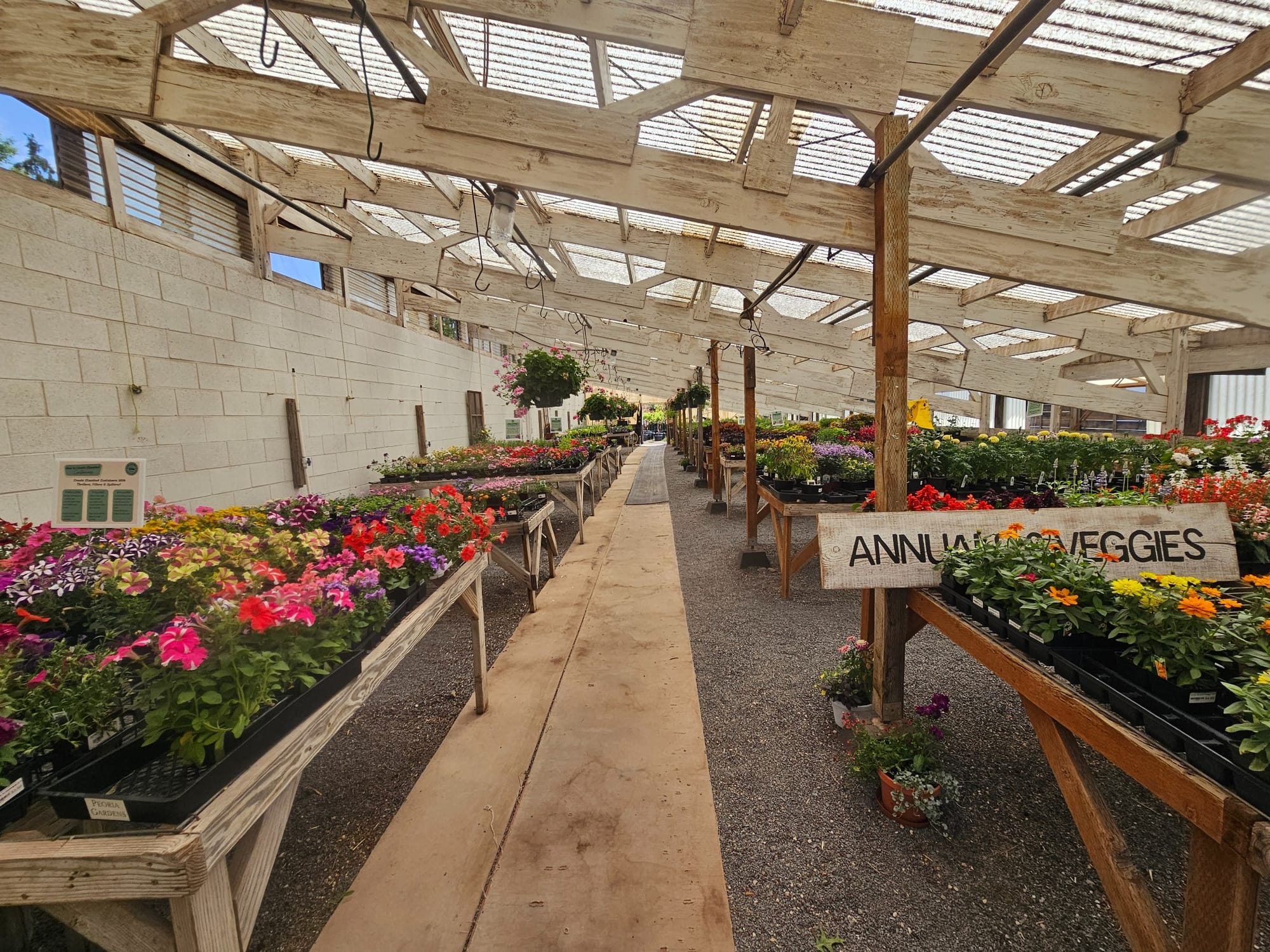 Indoor gardens at Schilling's Garden Market with an accessible path