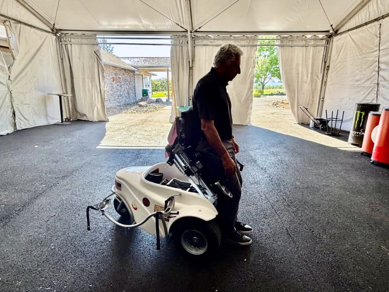 Adaptive golfing equipment at Stone Ridge Golf, Medford