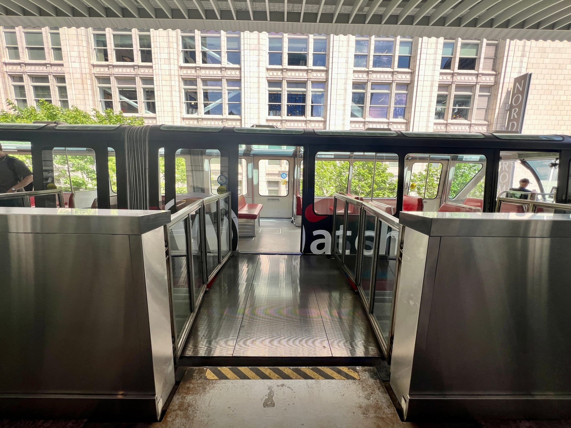 Accessible entrance onto Seattle's Monorail