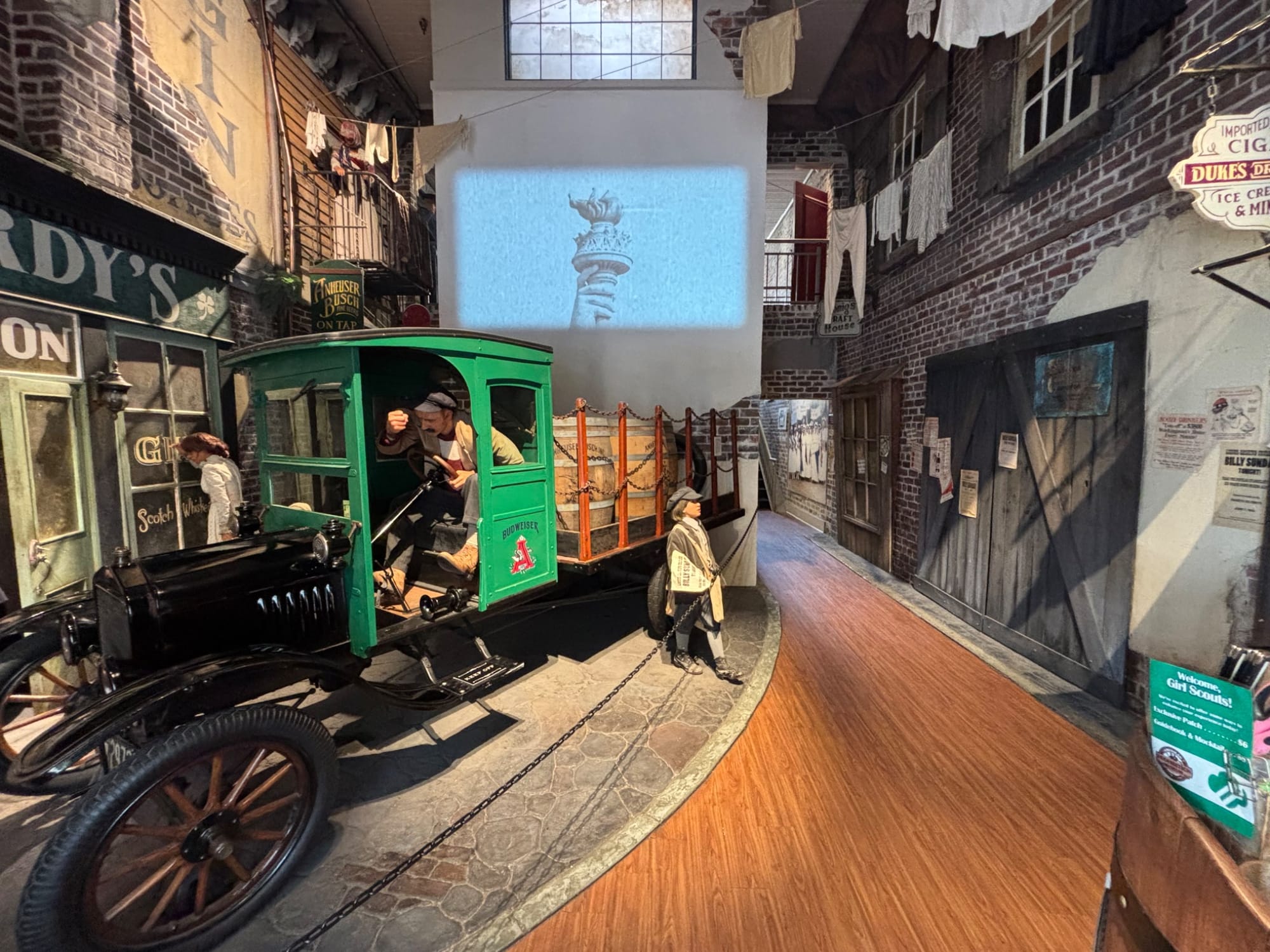 Old exhibits at American Prohibition Museum in Savannah