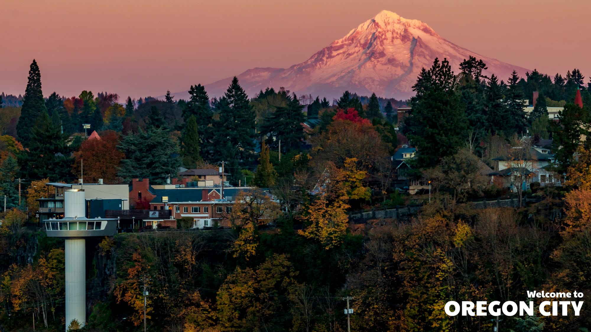 Sunset on the mountain near Oregon City