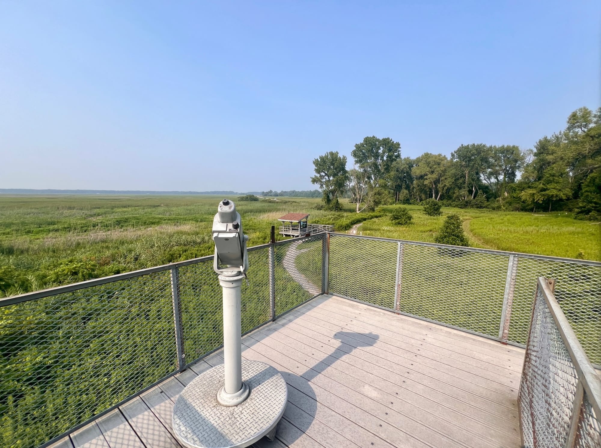 Viewing glass at Montezuma National Wildlife Refuge