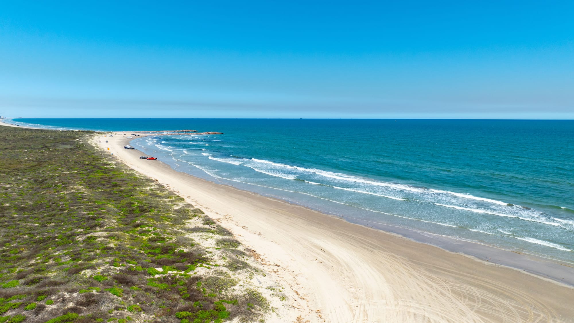 The Corpus Christi coastline