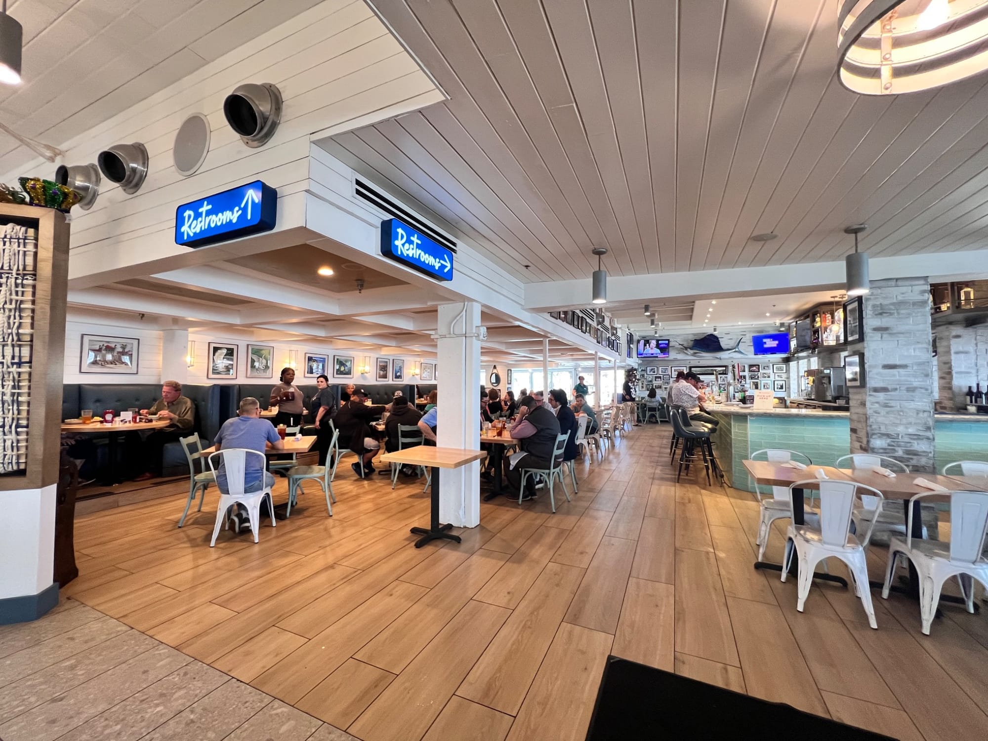 Dining room at NIck's Kitchen and Beach Bar, Galveston