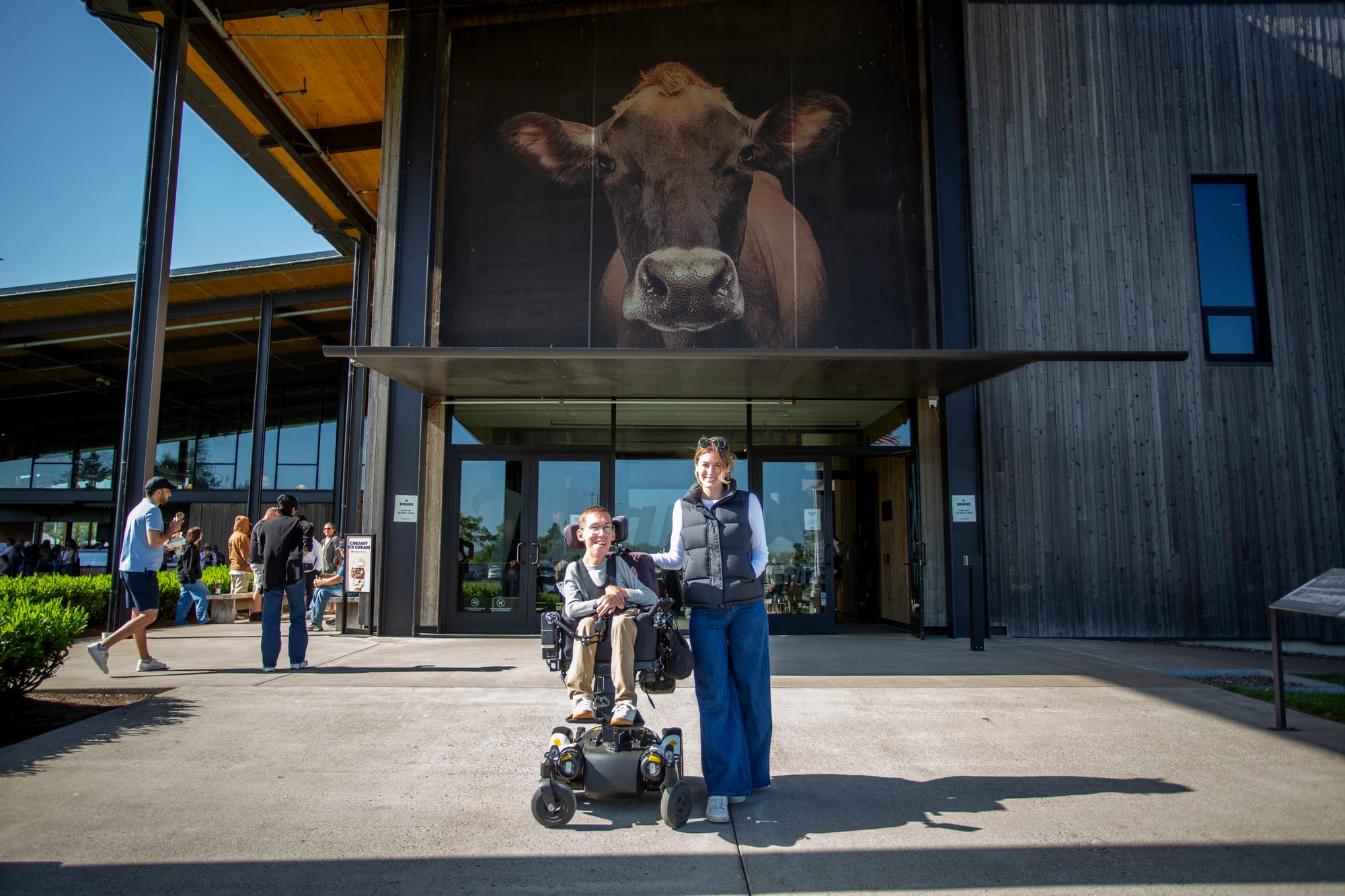 Shane and Hannah Burcaw at Tillamook Creamery