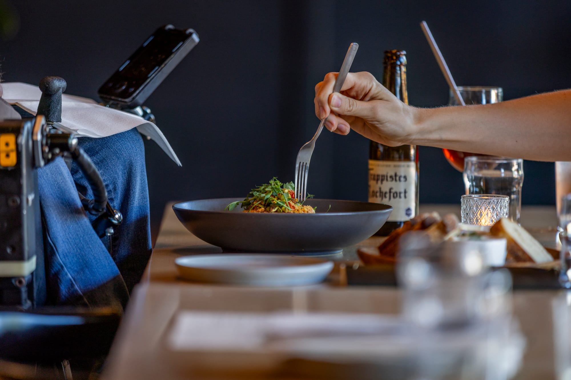 A delicious meal at a local winery in Willamette Valley