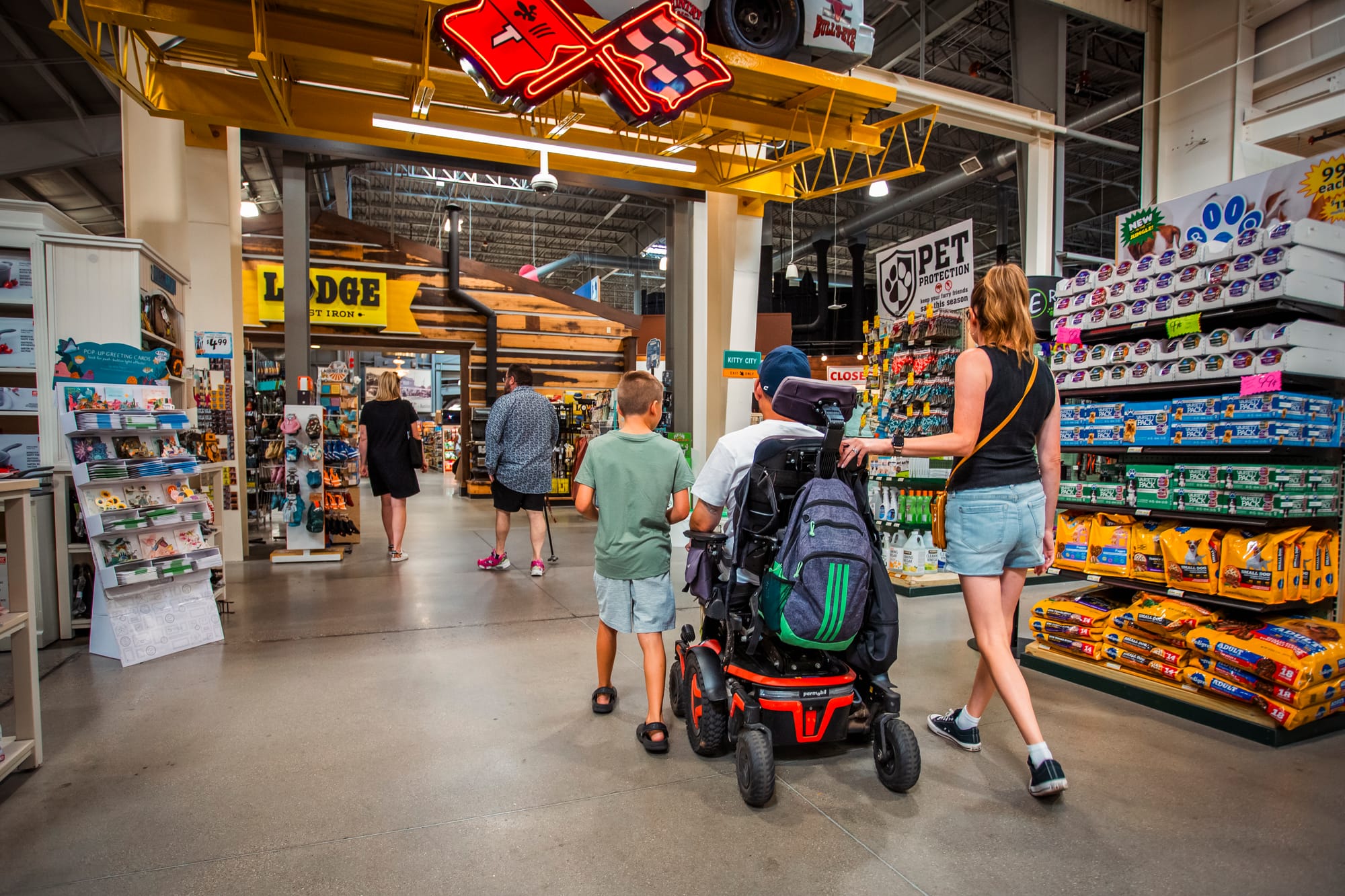 Wheelchair user and family at Jungle Jim's International Market