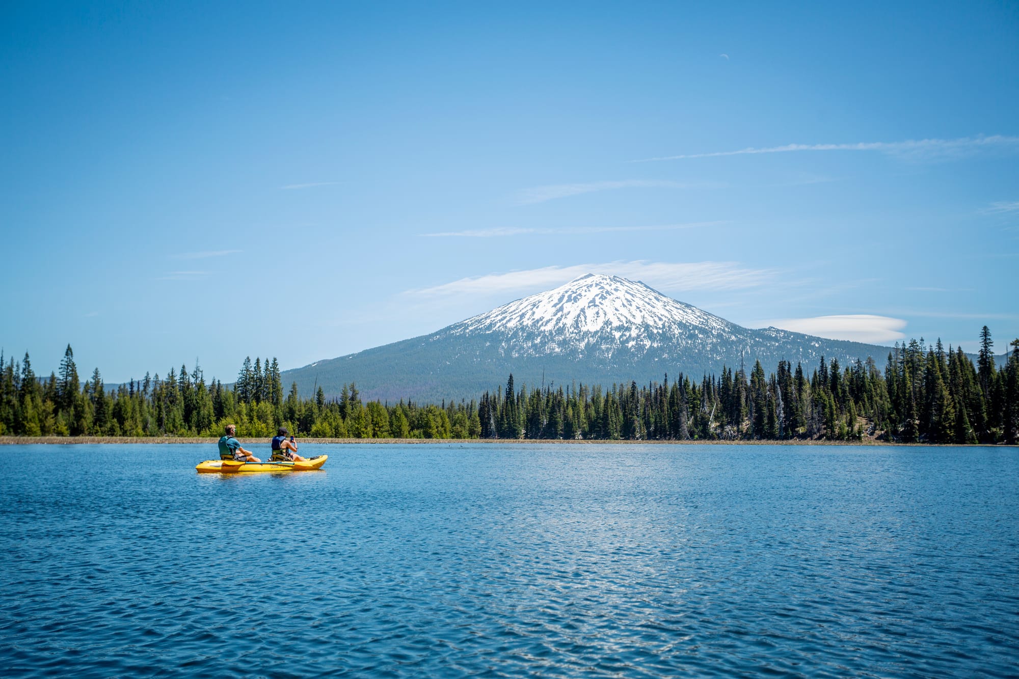 Adaptive kayaking on Hosmer Lake, Oregon