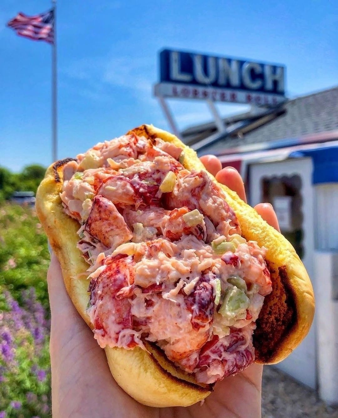 A big lobster roll at LUNCH on Long Island