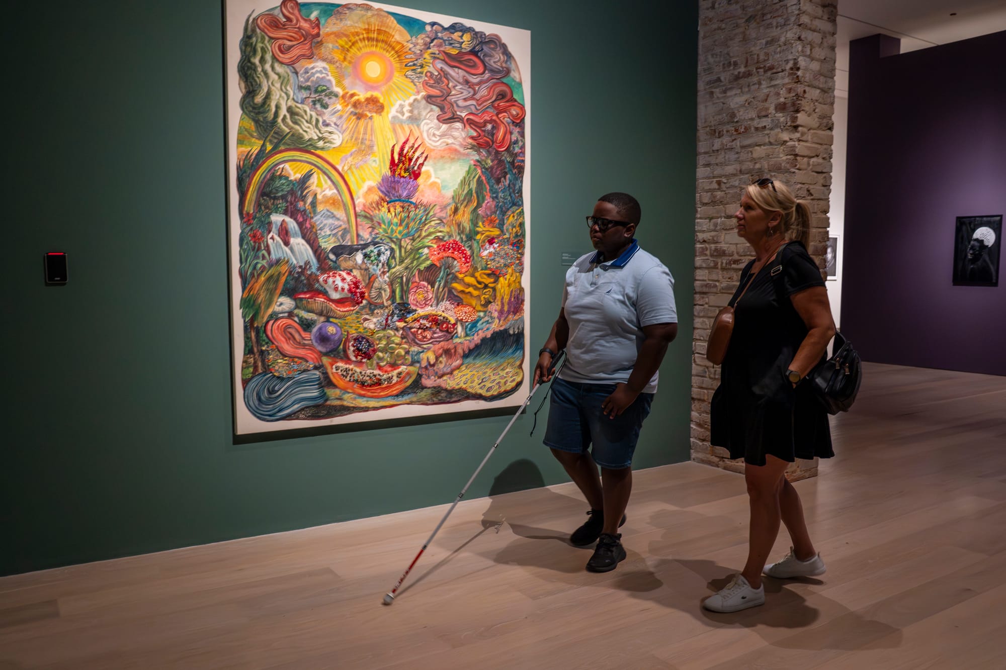 Blind person at the SCAD Museum of Art&nbsp; in Savannah