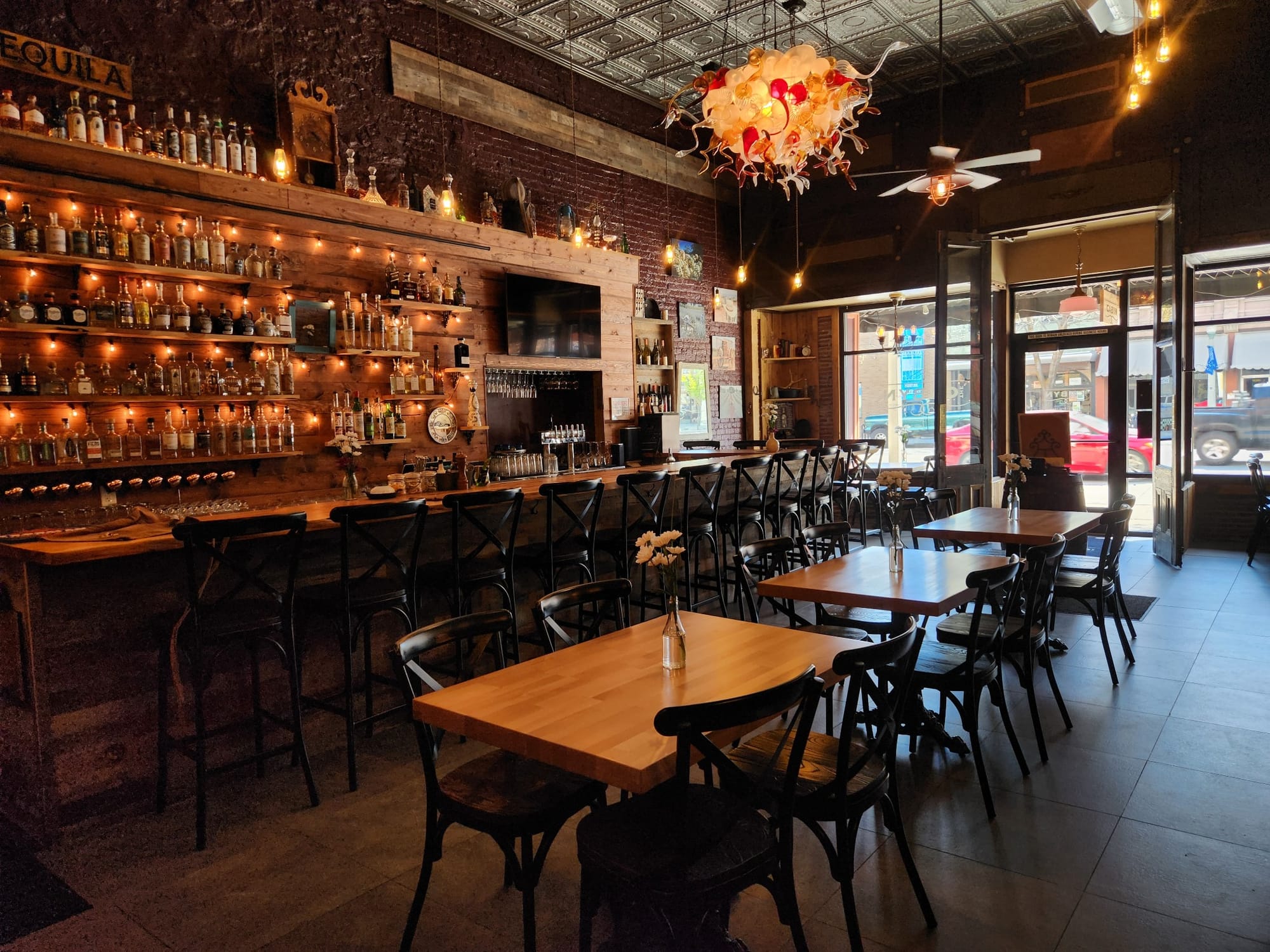 The Cabyn restaurant dining room in Baker City