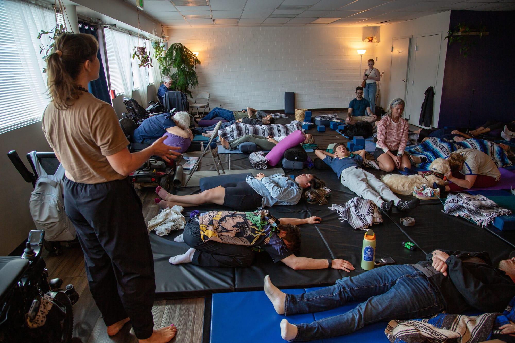 Adaptive yoga led by Guided by Humanity