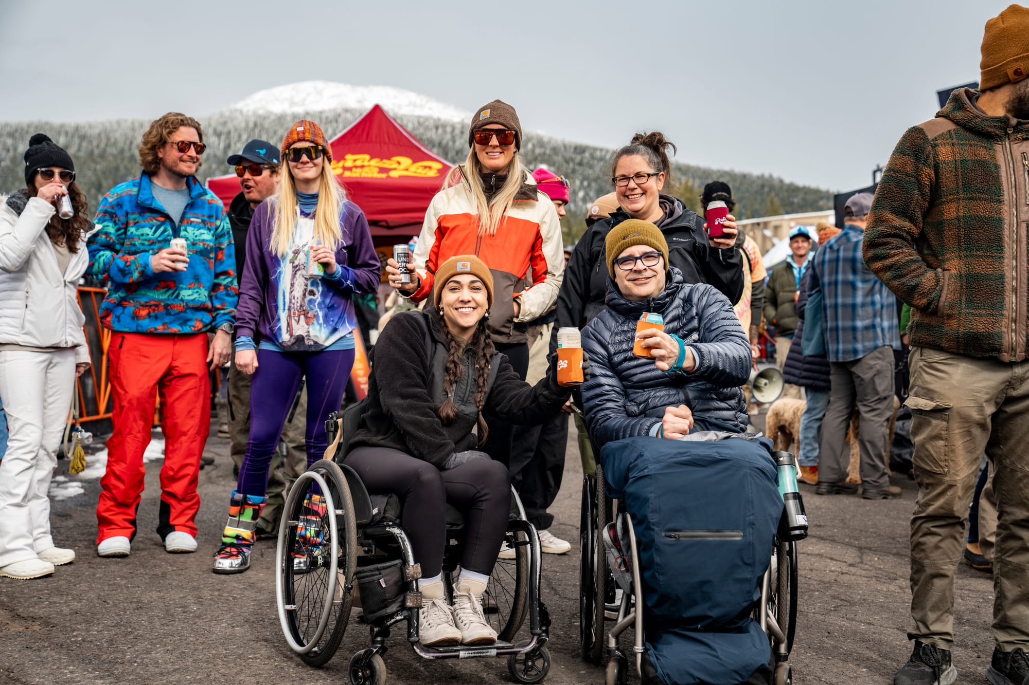 Wheelchair users at a concert in Bend, Oregon