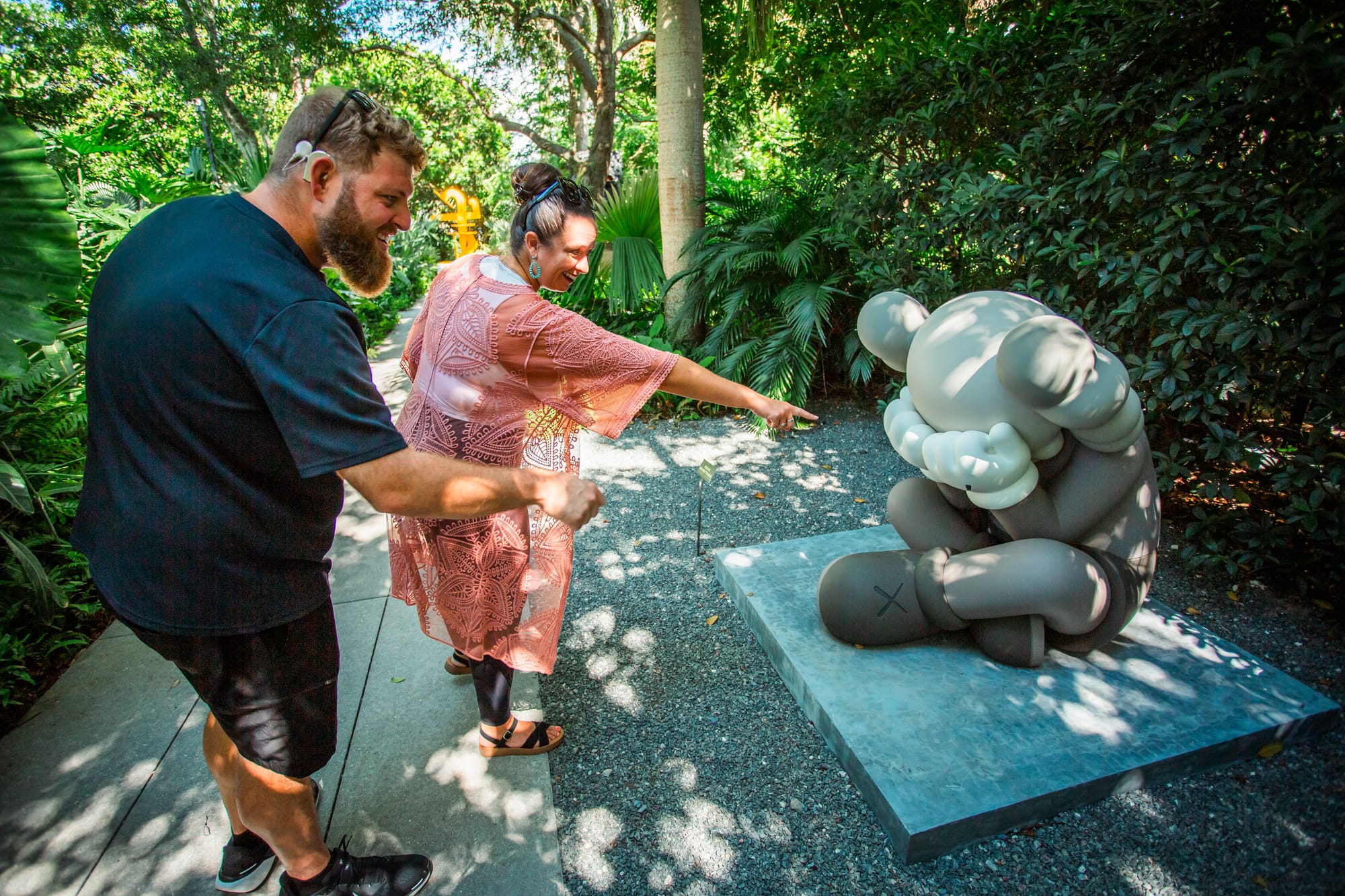 Deaf visitors looking at exhibits at Norton Museum of Art in Palm Beaches