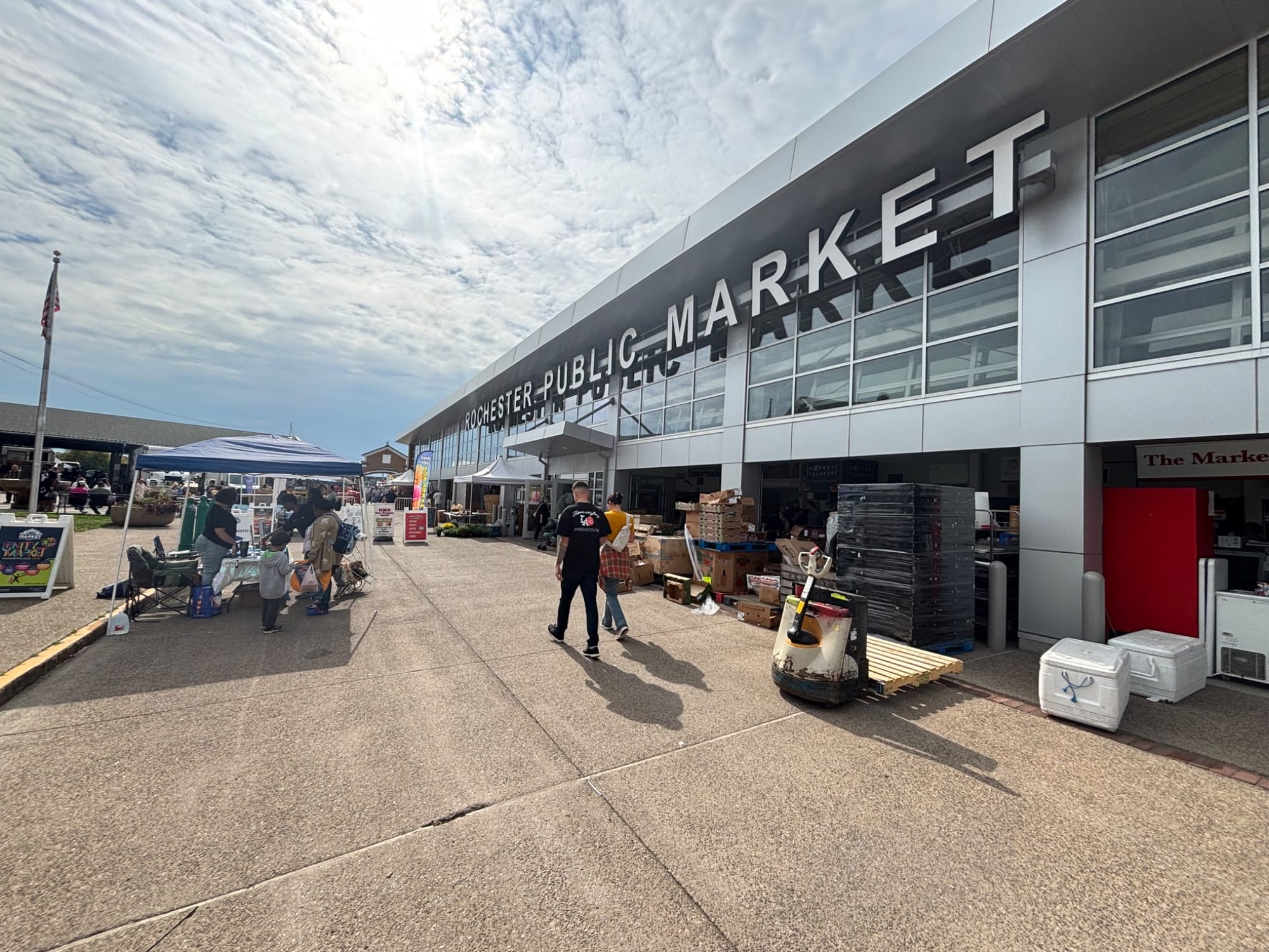 Outside of Rochester Public Market in Rochester, NY