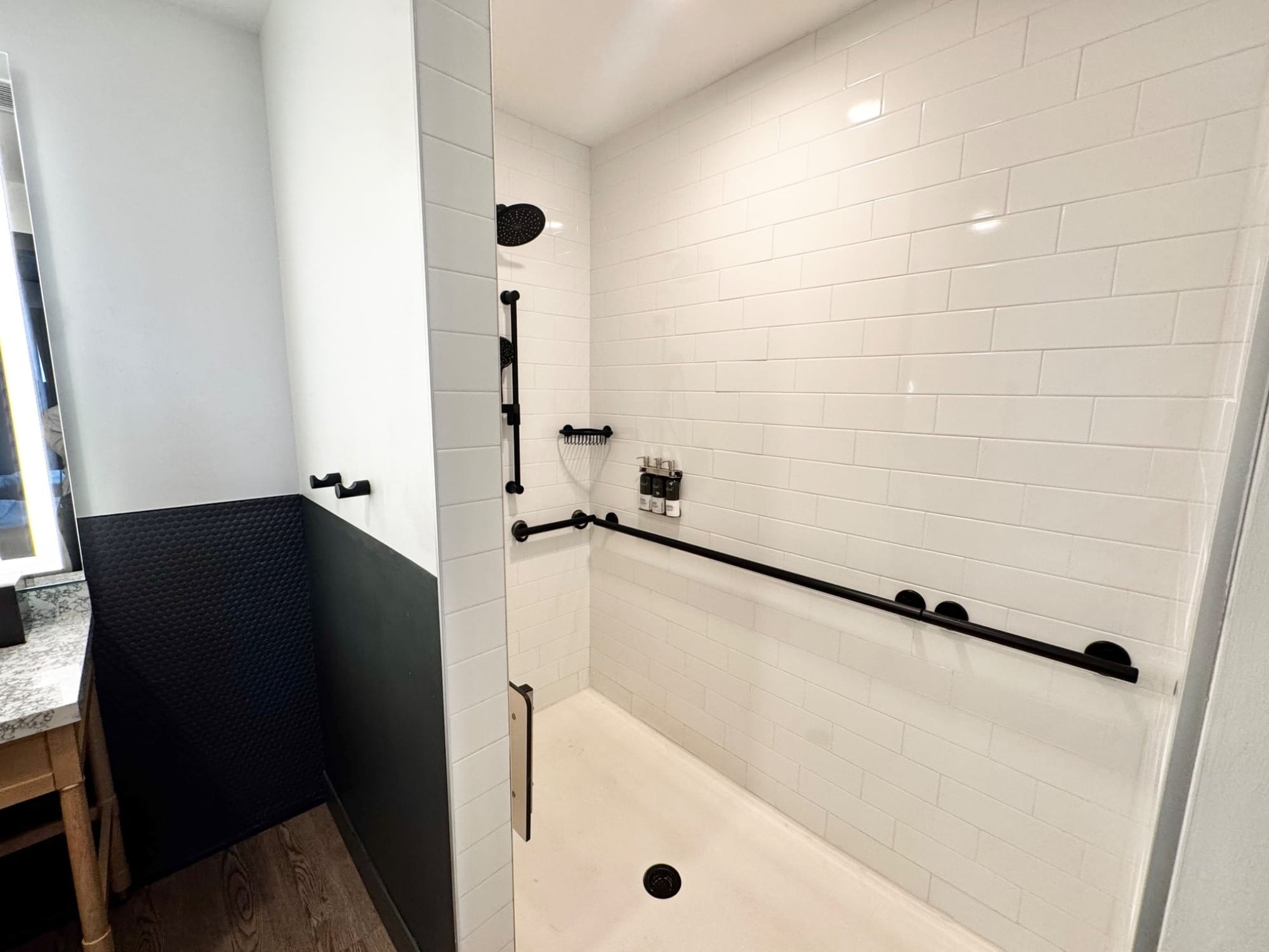 Roll-in shower at Hyatt Centric Downtown Denver