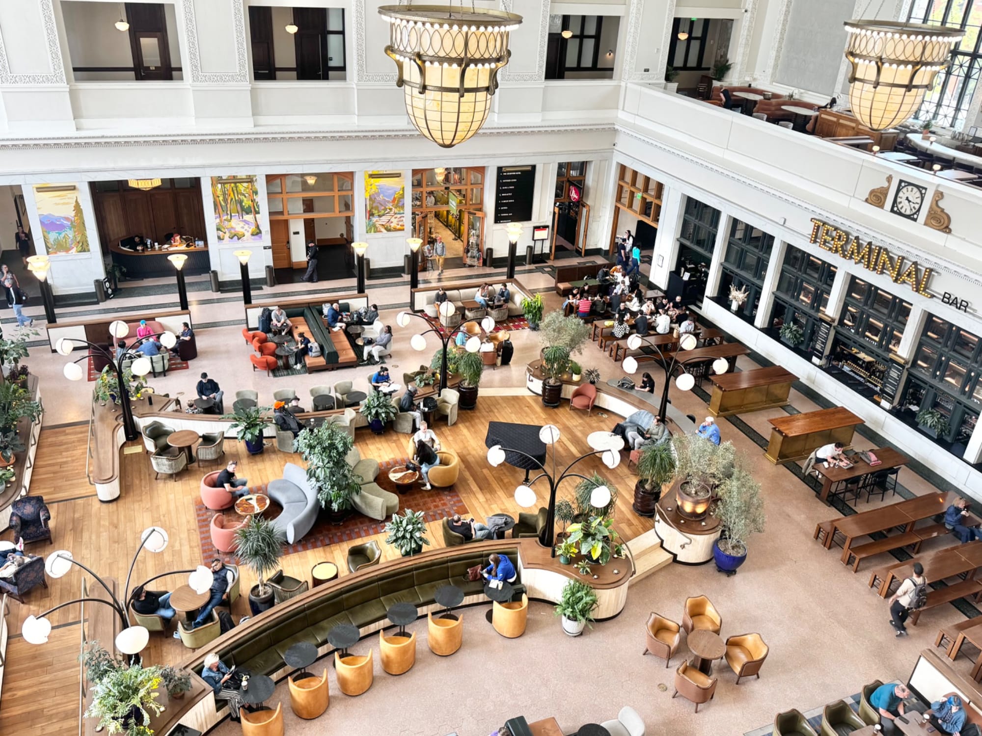 Inside of Union Station Food Hall