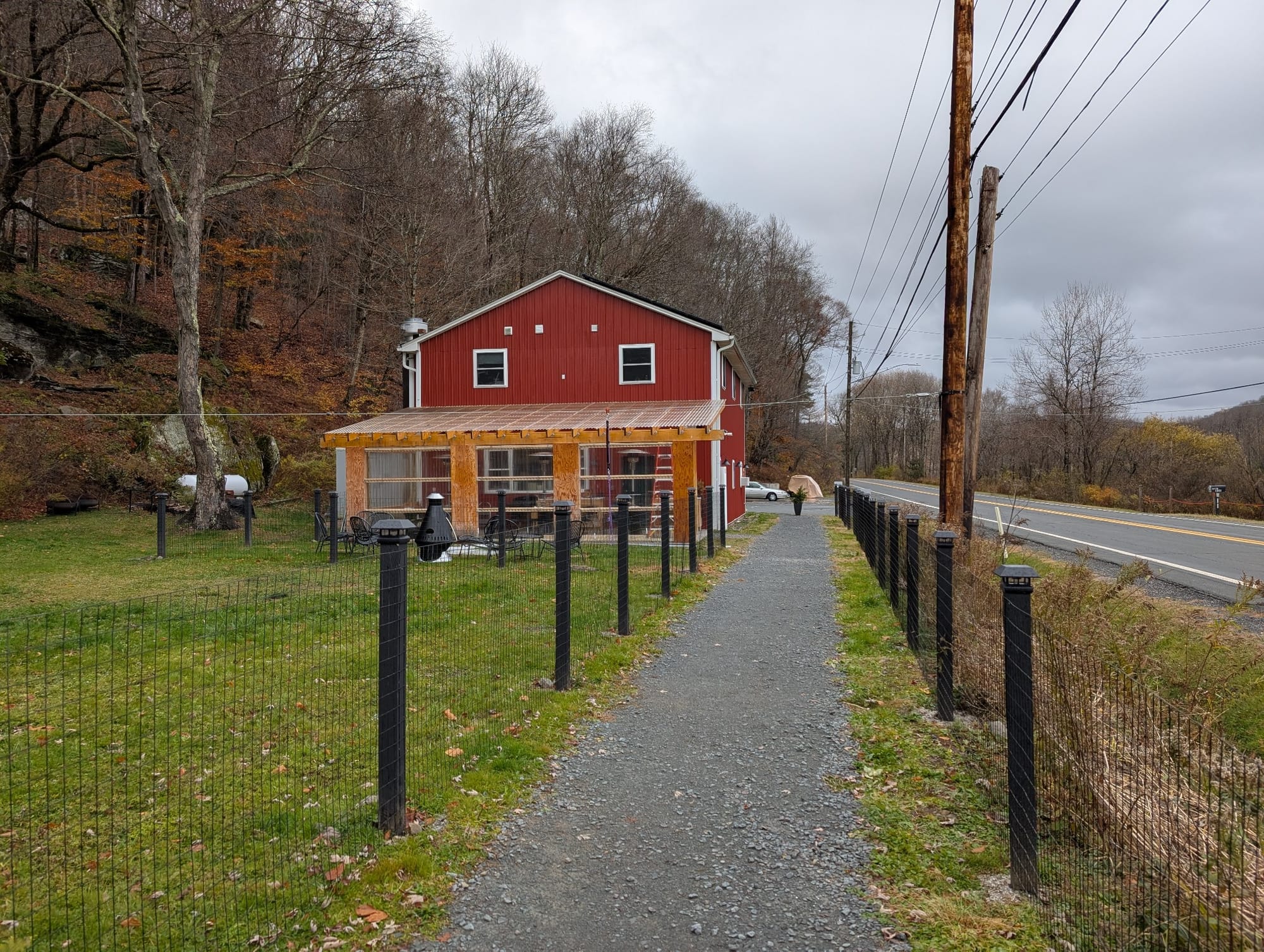 Outside of Threshold Restaurant in Sullivan Catskills