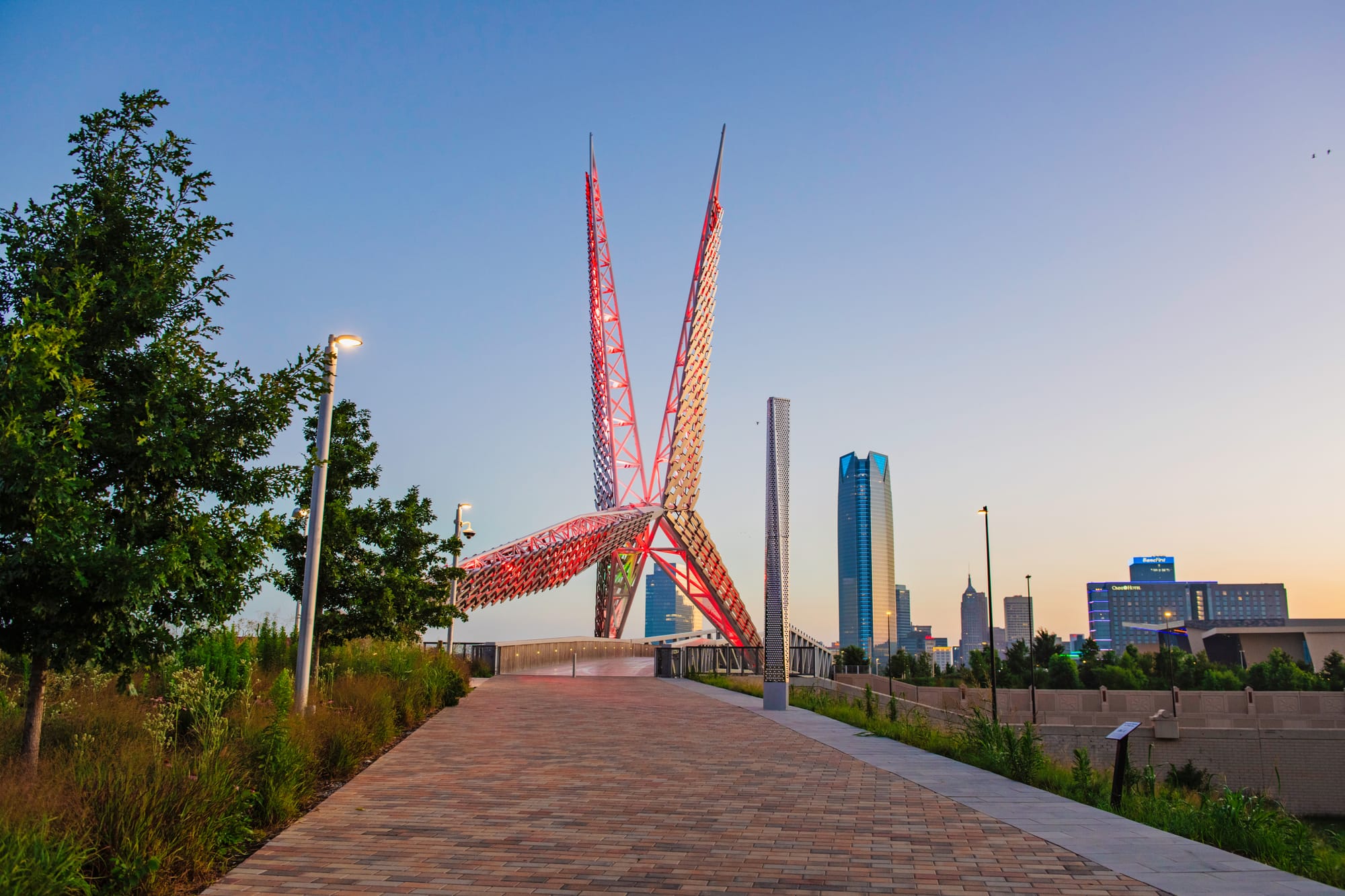 Scissortail Park at sunset