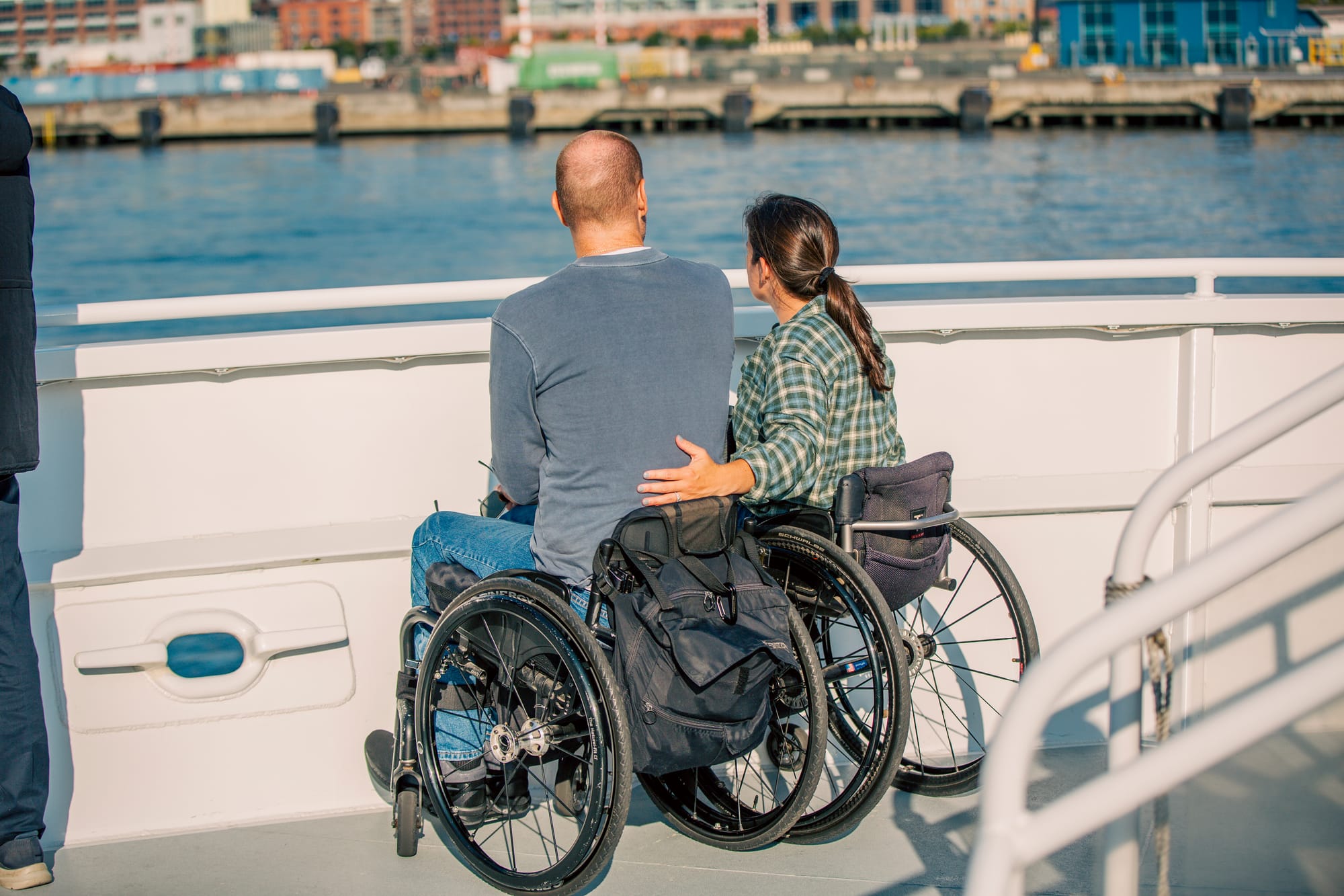 Wheelchair users on an Argosy Cruises in Seattle