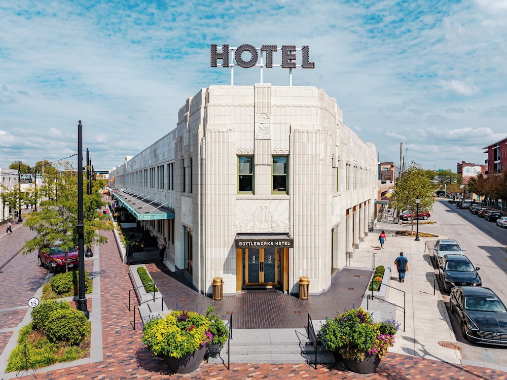 Exterior of The Bottleworks Hotel in the Bottleworks District
