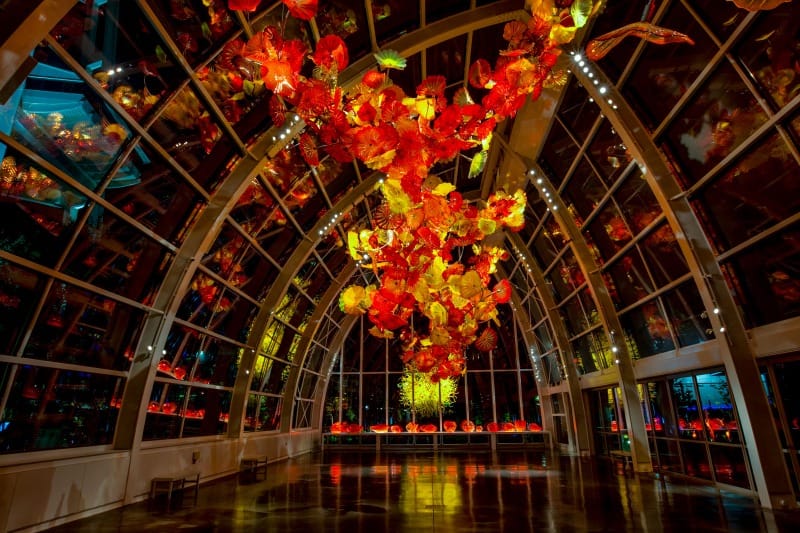 Colorful exhibit at Chihuly Garden and Glass