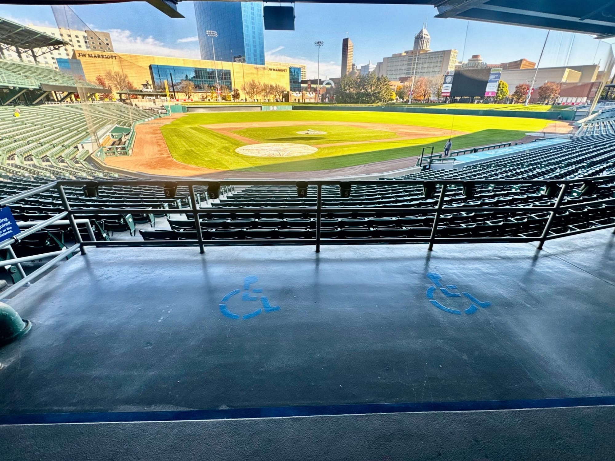 Wheelchair seating overlooking Victory Field in Indianapolis