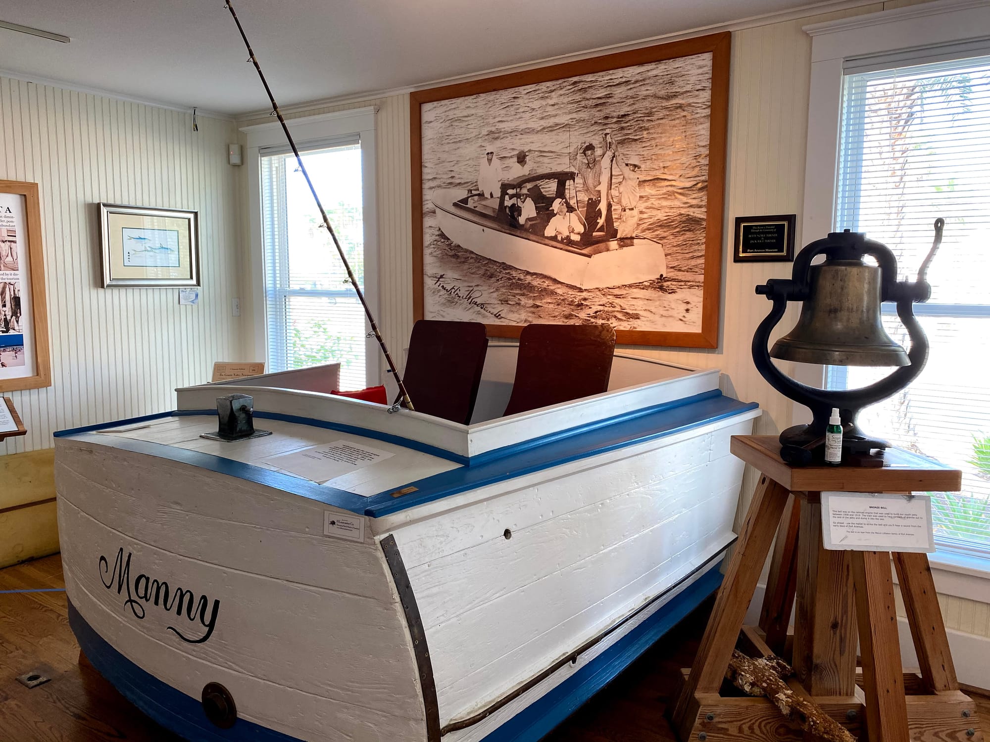 Boat exhibit at Port Aransas Museum
