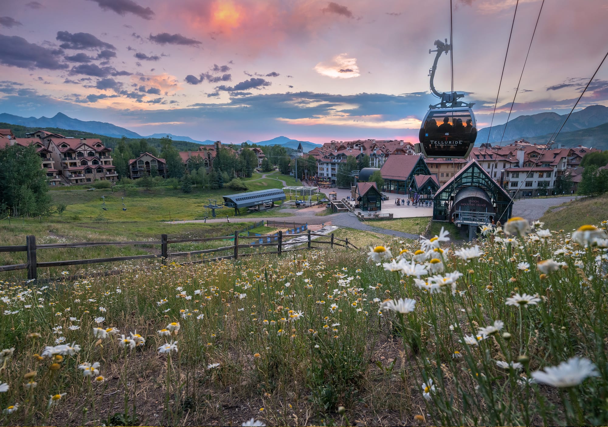 Free Gondola during Spring in Telluride